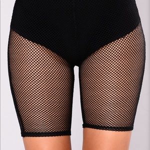 Fashion Nova Fishnet biker shorts